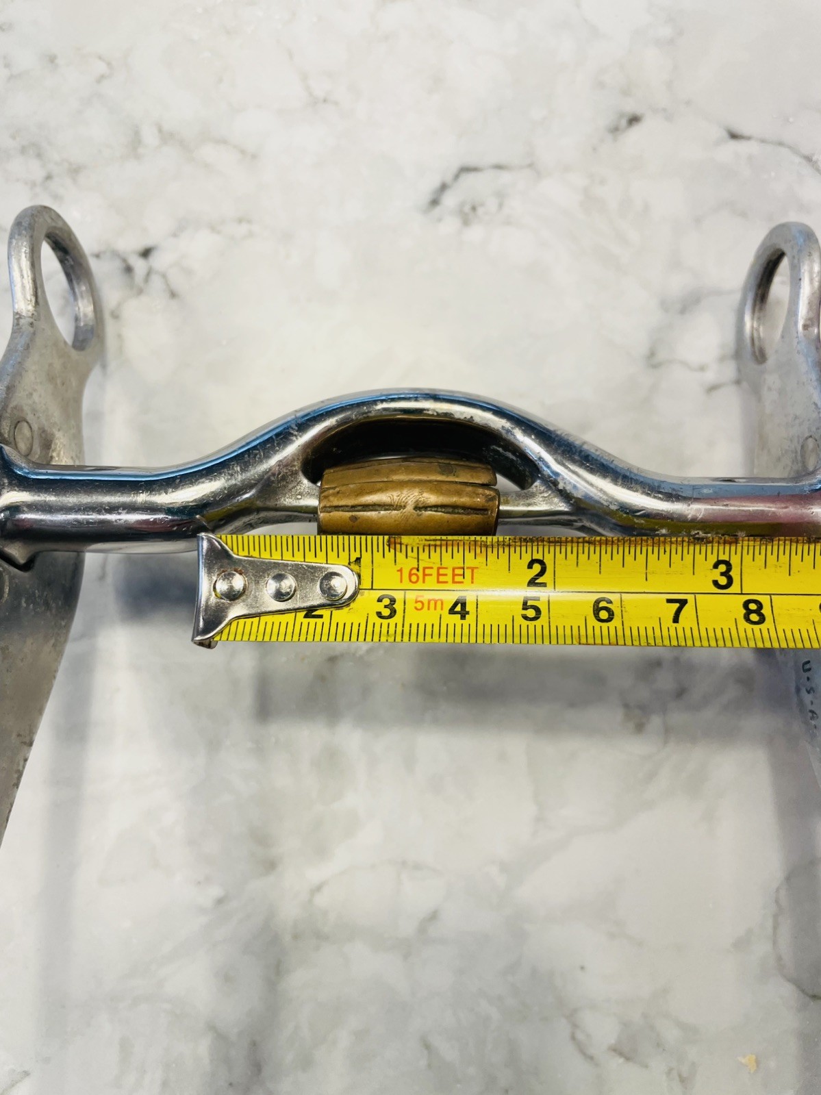 SLIESTER STAINLESS STEEL HORSE BIT 4-7/8 with roller