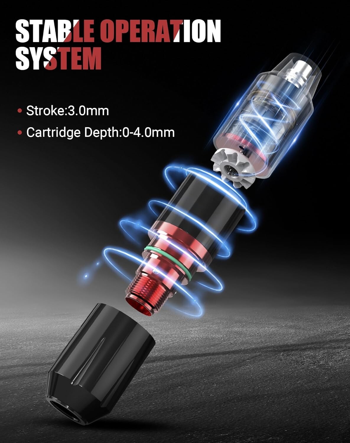 Kit de tatuaje: Máquina de tatuaje inalámbrica completa, 2 baterías, 20 agujas