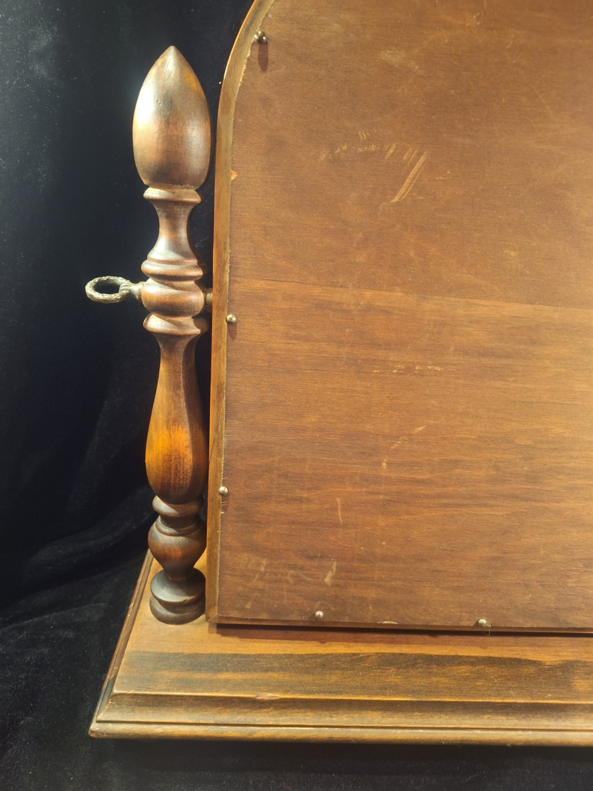 Antique Wood Tabletop Vanity Dressing Table Swivel Mirror by Schulze & Van Stee