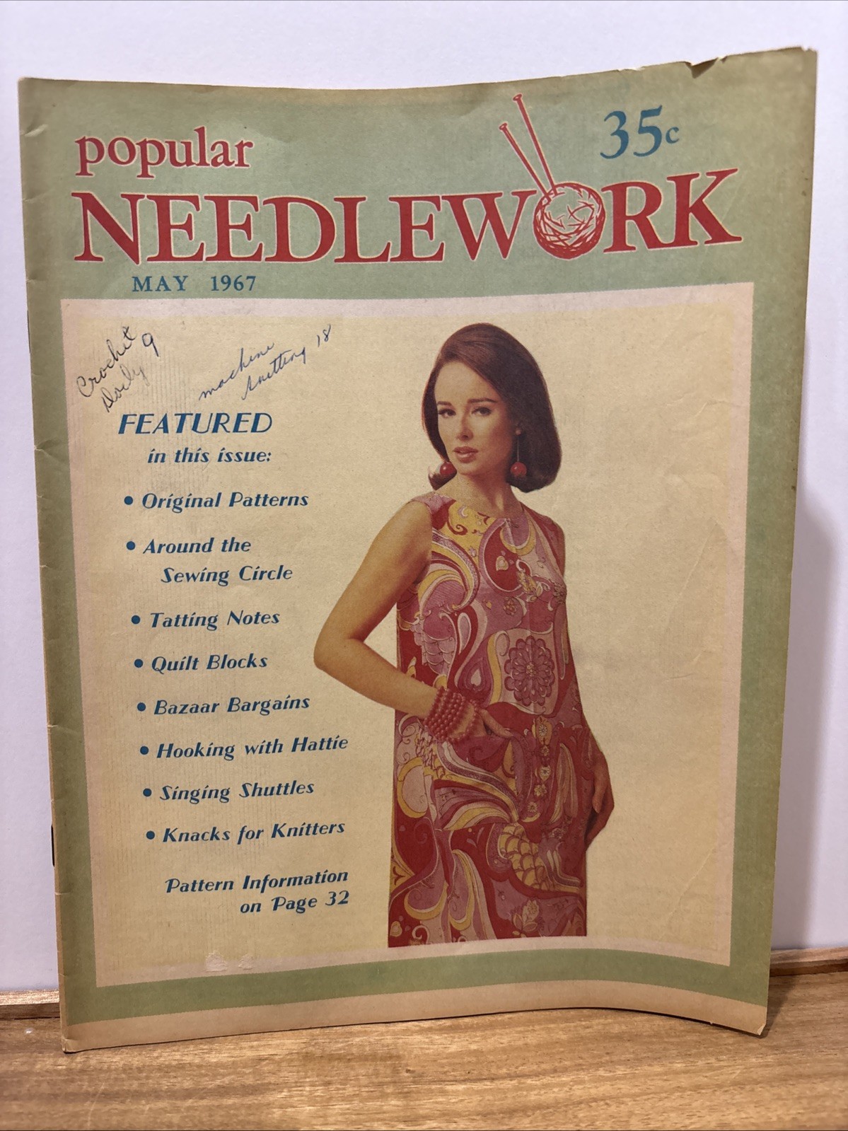 Vtg Popular Needlework May 1967 Paper Sewing Patterns Crafts Booklet Quilting