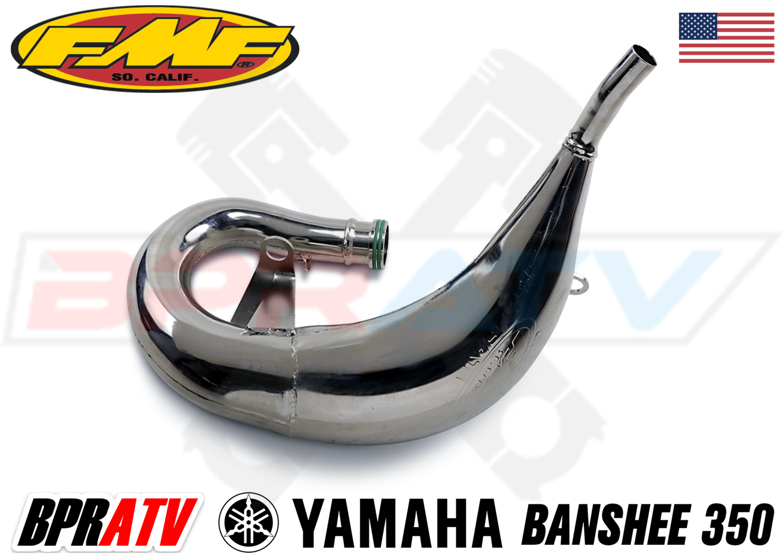 Yamaha Banshee 350 FMF Full Exhaust Fatty Pipes PowerCore 2 II Silencers Set Kit