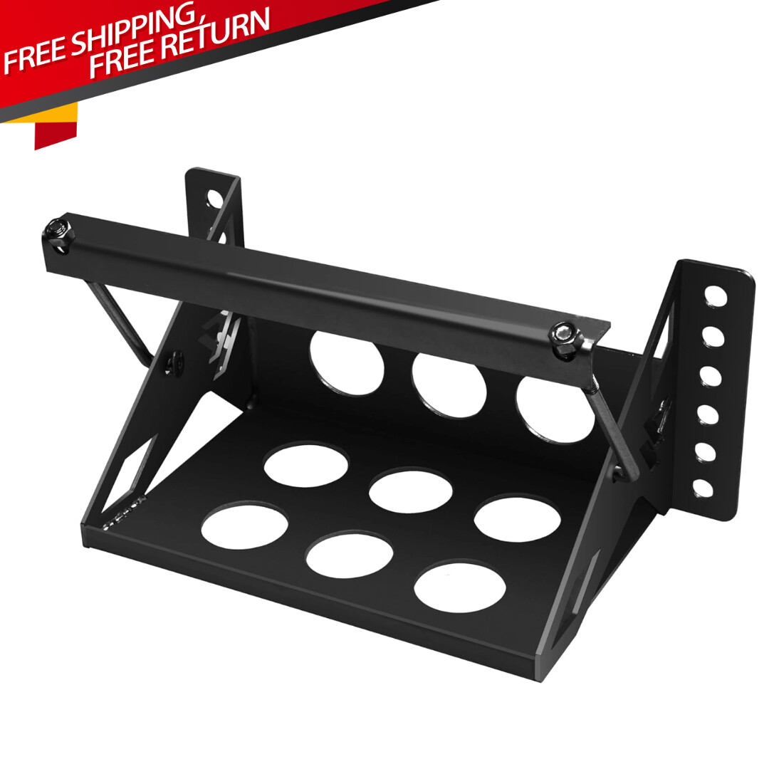 Steel Bolt on Battery Mounting Box Tray Universal Fits 14.3" Overall Hold Down