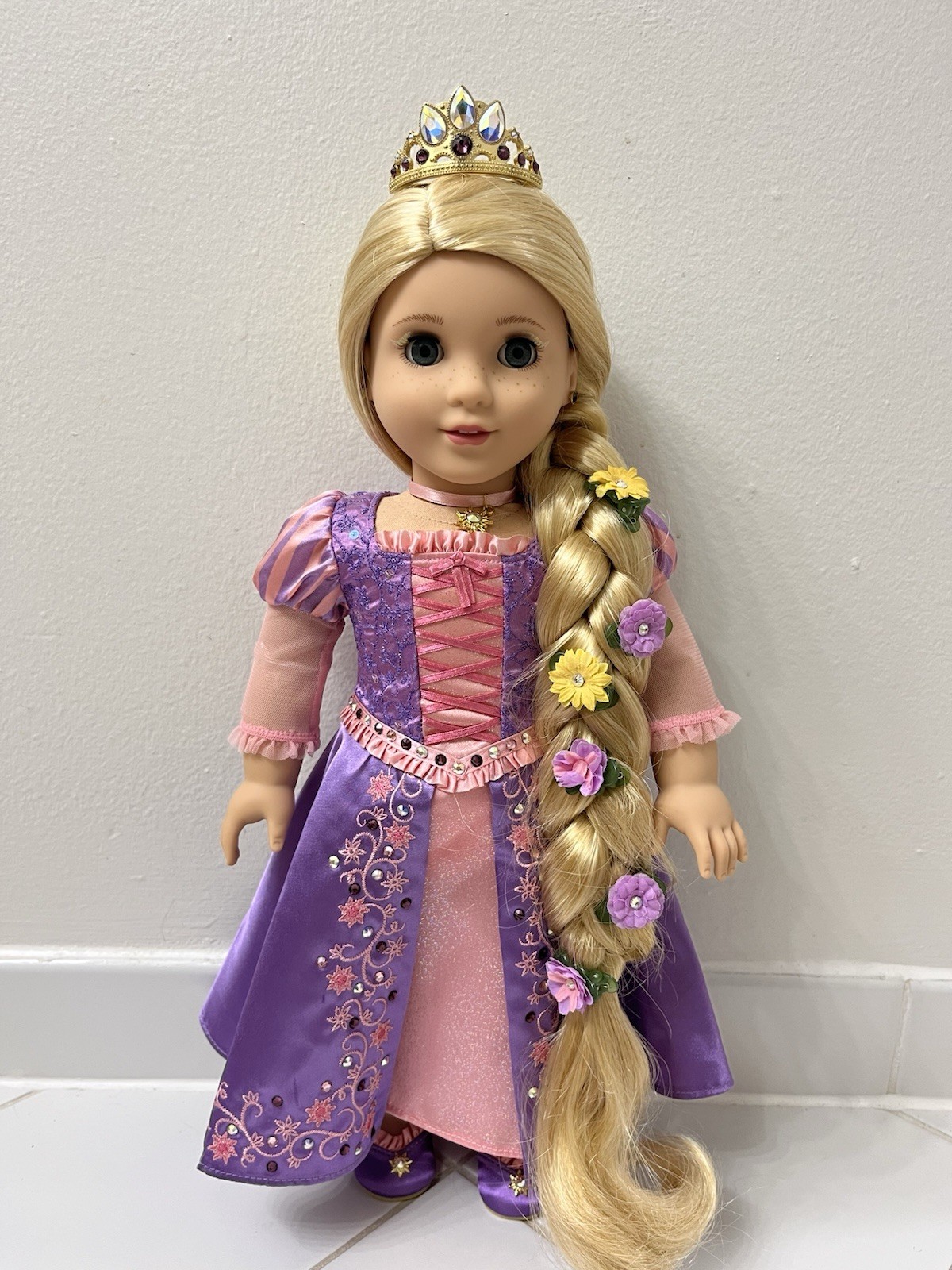 American Girl Disney Princess Rapunzel Collector Doll with Swarovski Crystal