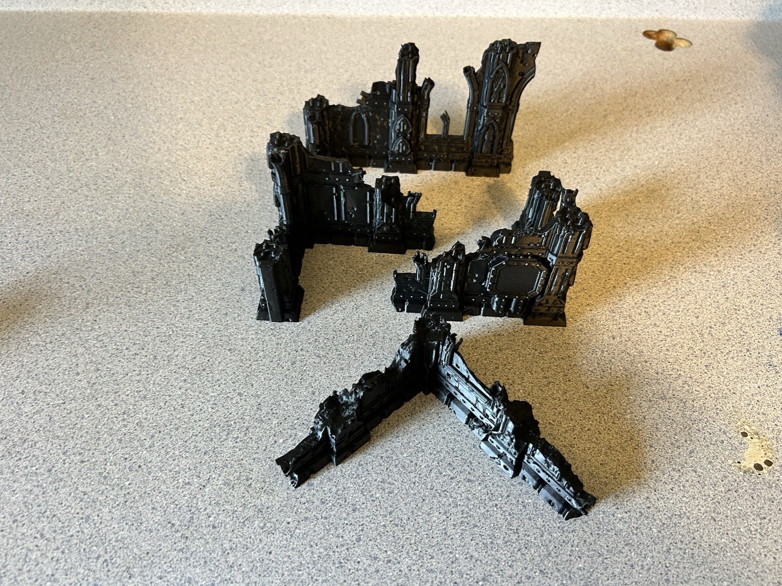 4 Piece Ruin Terrain Set Perfect For Warhammer 40k Kill Team Trench Crusade