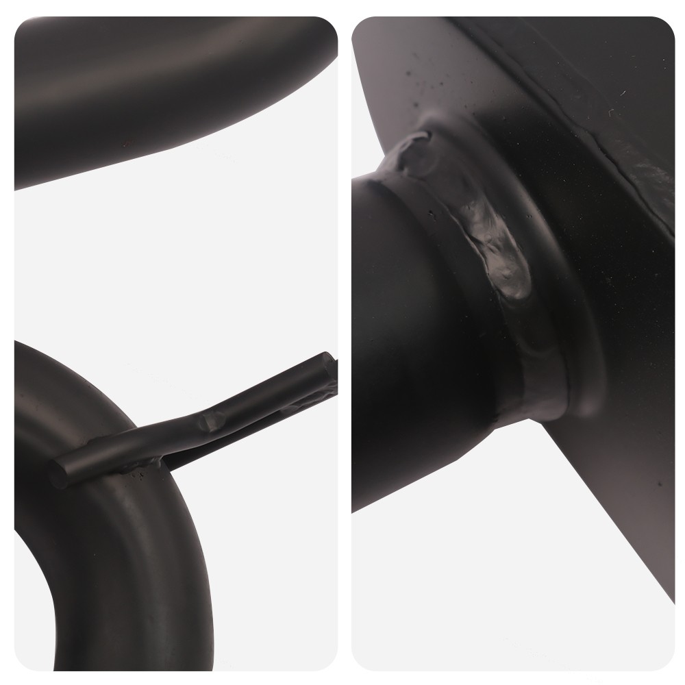 For 07-17 Jeep Wrangler JK 2/4DR Matte Black Dual CatBack Exhaust Muffler System