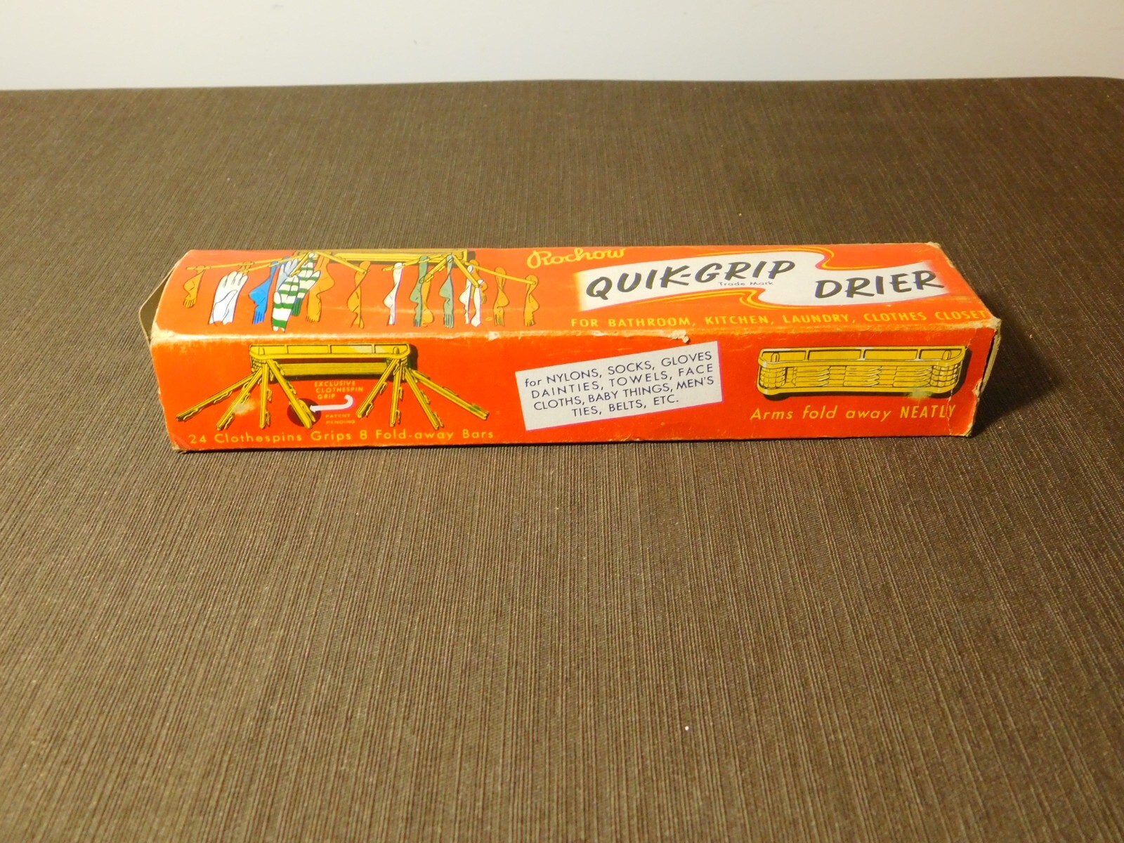 VINTAGE LAUNDRY CLOTHES KITCHEN ROCHOW QUIK-GRIP WALL MOUNT DRIER