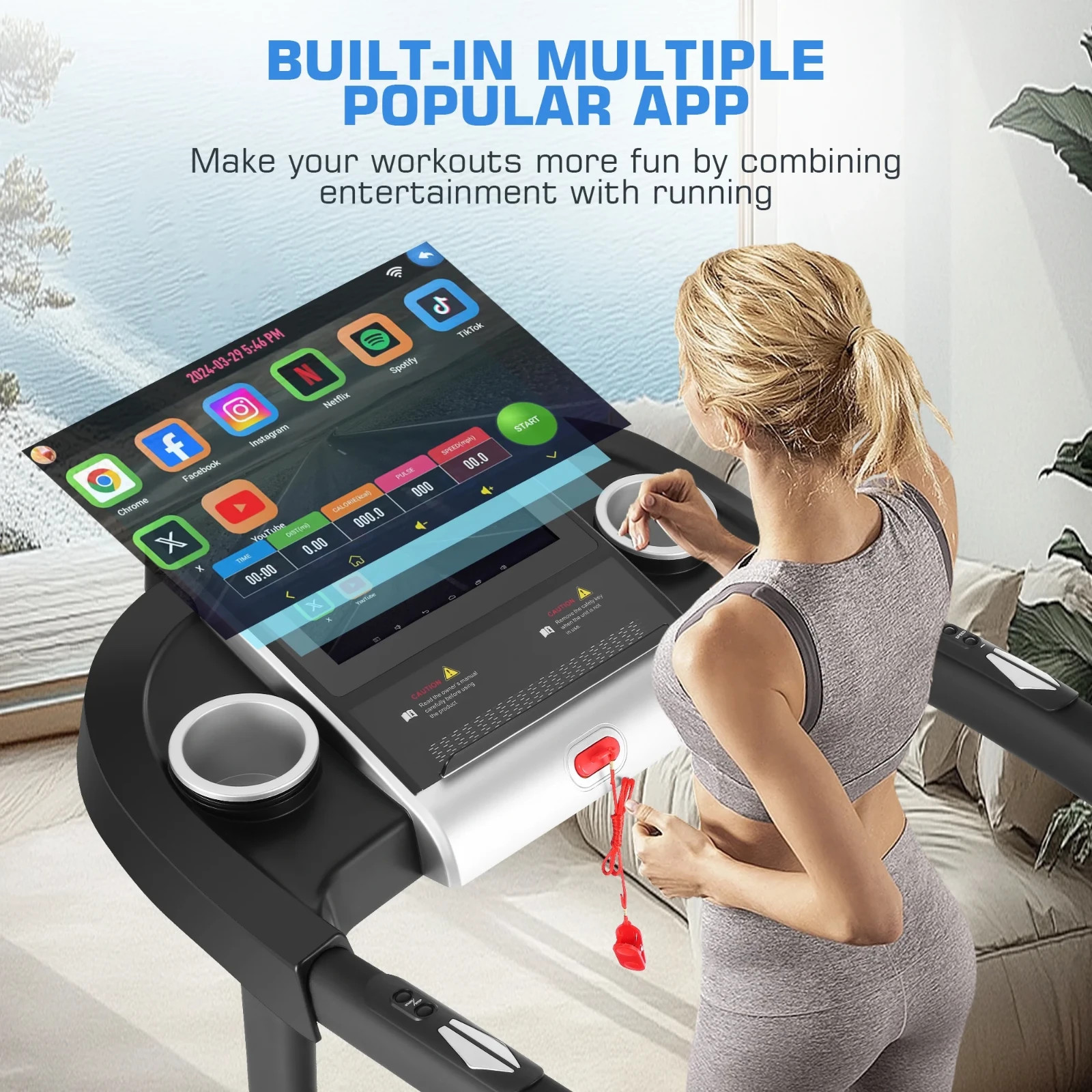 Heavy Duty Treadmill 2.5-3.5HP Treadmill Machine High Quality Treadmill for Home