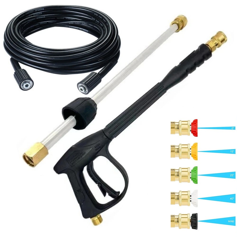 High Pressure 4000PSI Car Power Washer Gun Spray Wand Lance Nozzle and Hose Kit
