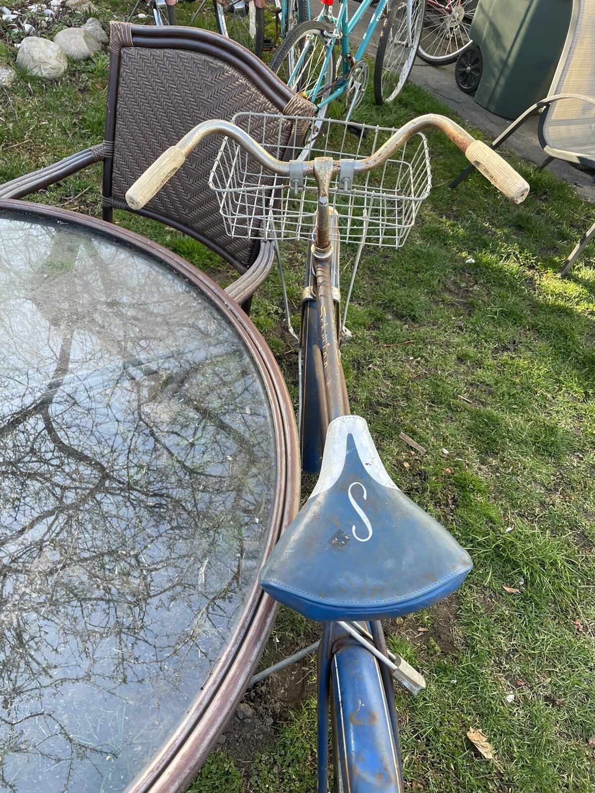 SCHWINN TIGER MENS CRUISER BICYCLE VINTAGE Blue Rare Local Pick Up