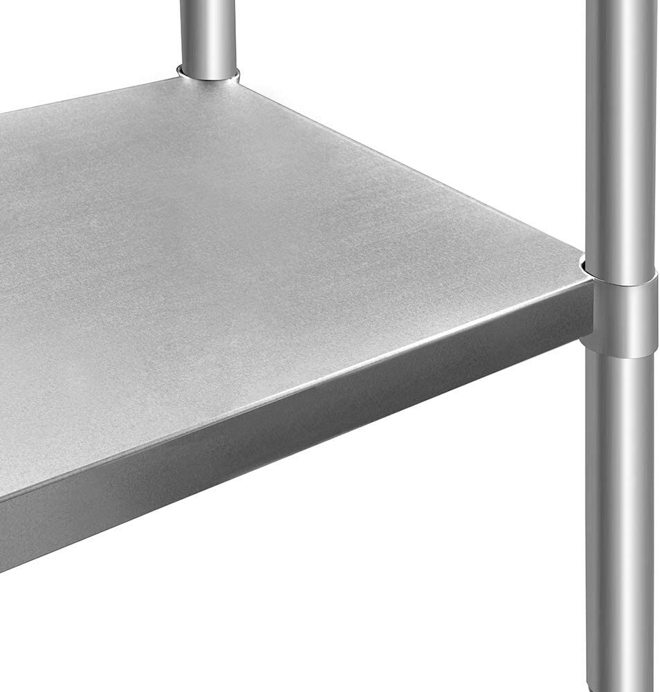 Mesa De Acero Inoxidable De 24x48 Pulgadas Con 2 Niveles Ajustables Nuevo 2022