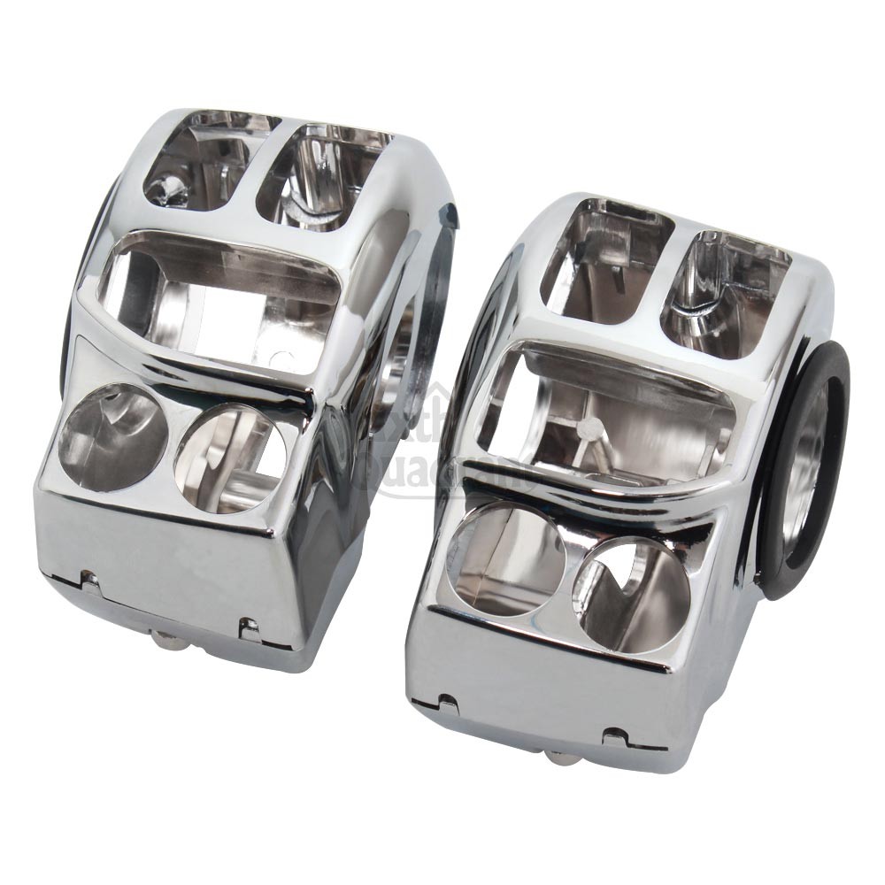 For Harley Touring Street Road Glide Chrome Handlebar Control Switch Housing