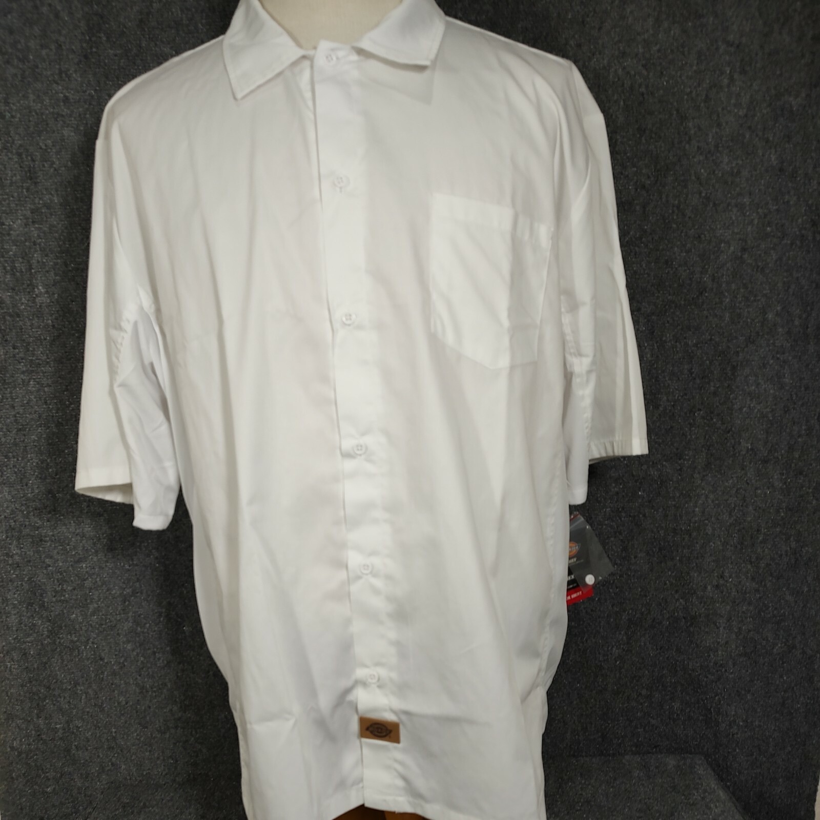 Dickies Cook Shirt Men's 4XL White Short Sleeve Chef Shirt