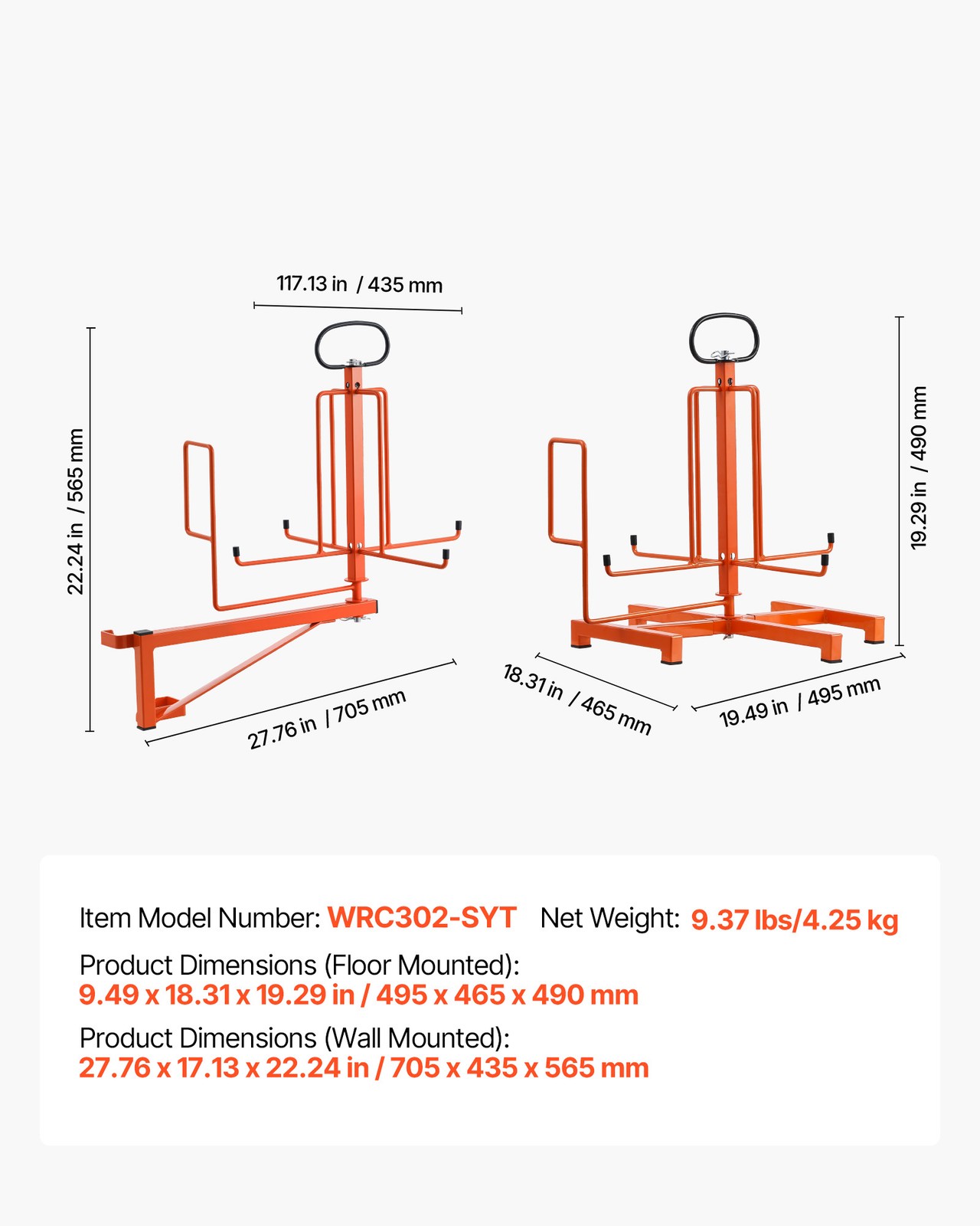 VEVOR Cable Dispenser Floor Portable for Electrical Industrial Retail