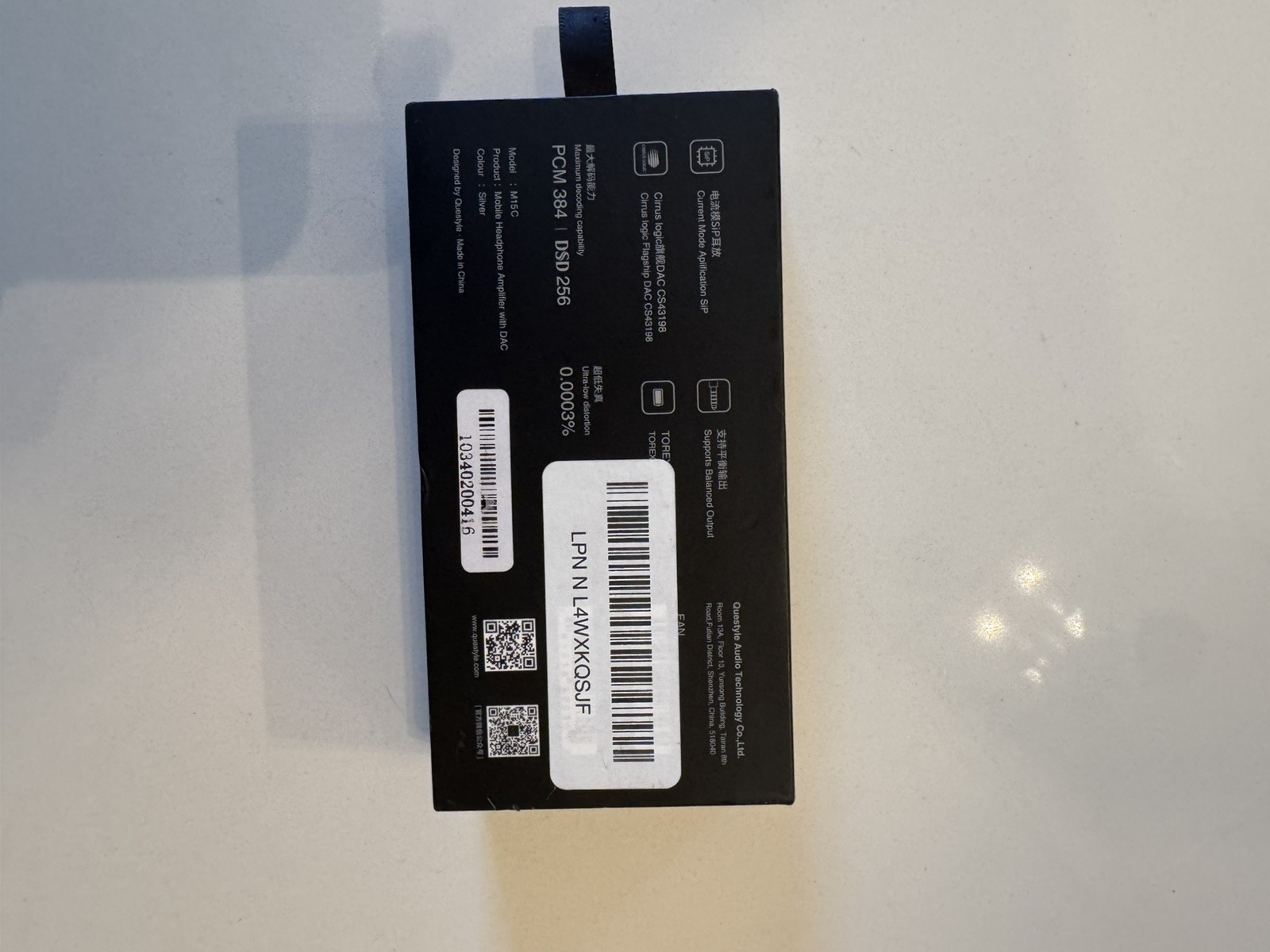 Questyle M15c Portable Mobile Headphone Amplifier With DAC