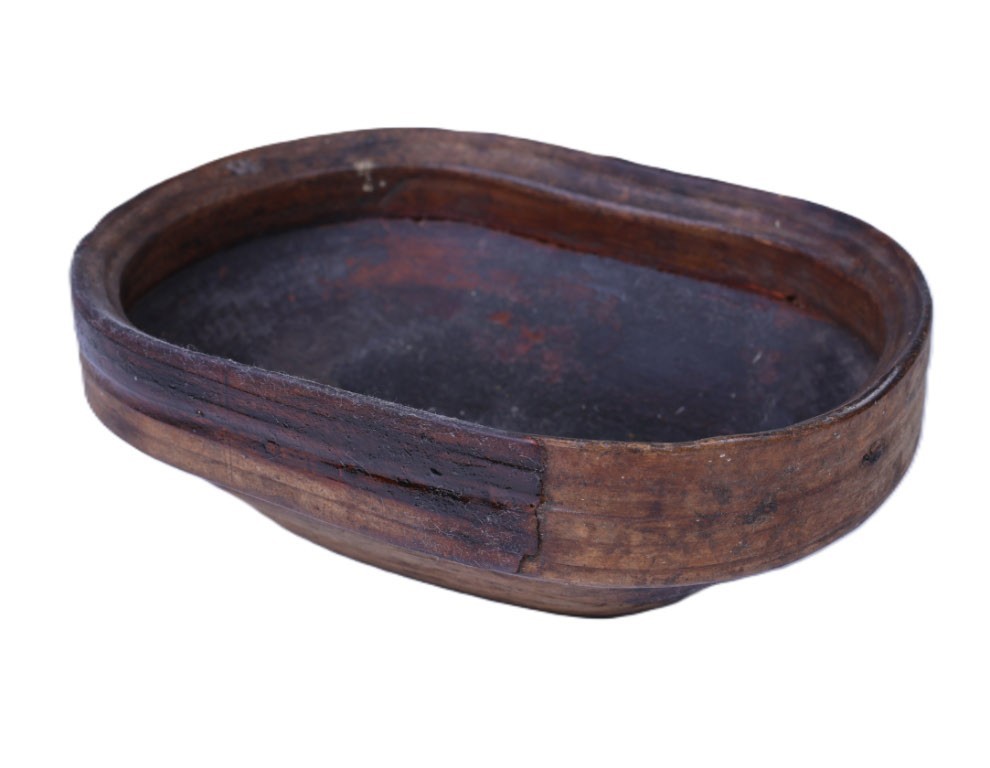 19th Century Eskimo Wood Oil Bowl
