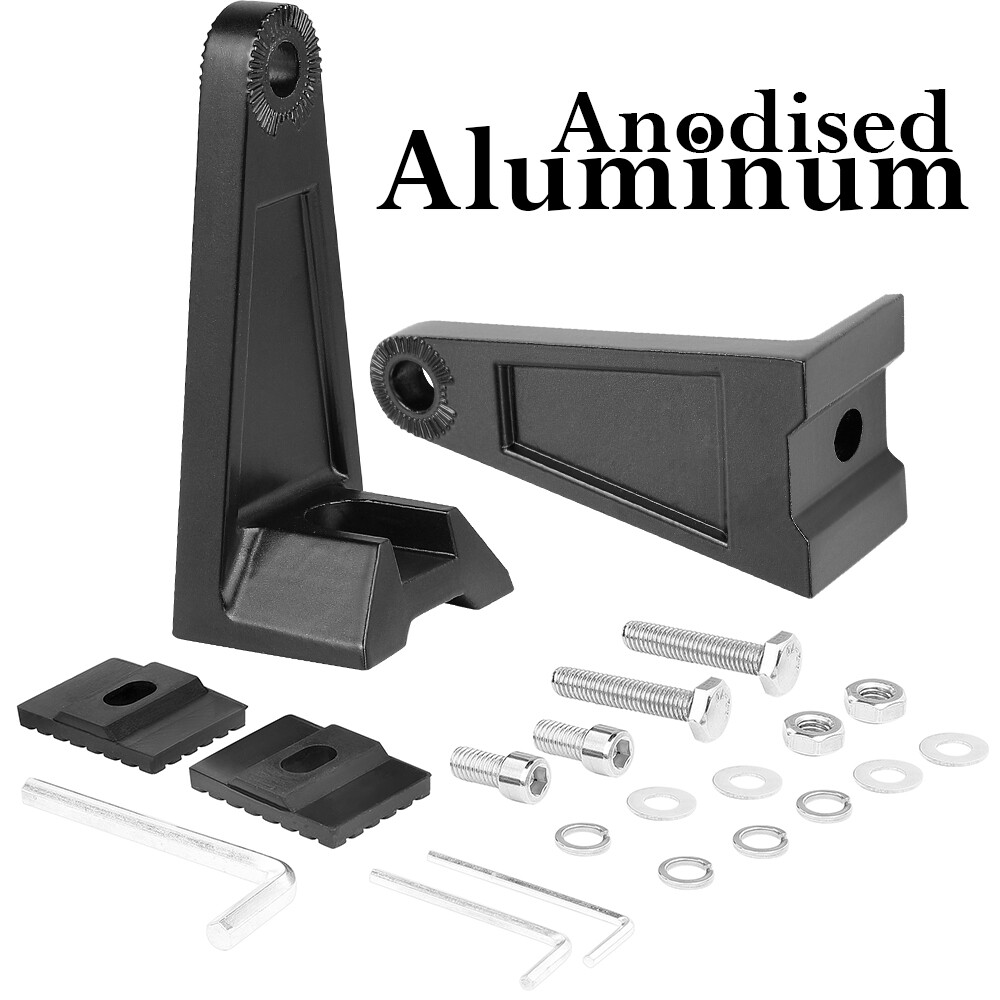 2x LED Light Bar Mounting Brackets 360° Side Rotating Al Alloy Holder Universal