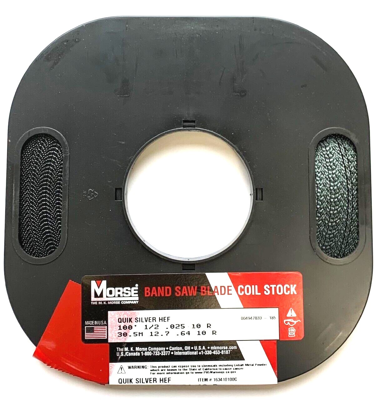 100' x 1/2 x 10R CARBON FLEX BACK BANDSAW COIL STOCK - USA MK Morse - New!!