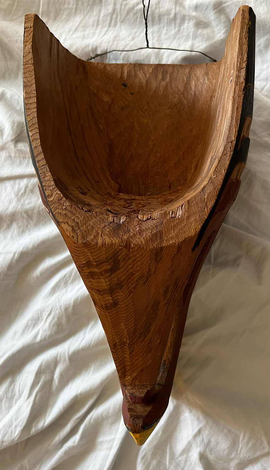 Northwest Coast Vtg Indian First Nation Cedar Headdress Mask Eagle Hand Carved