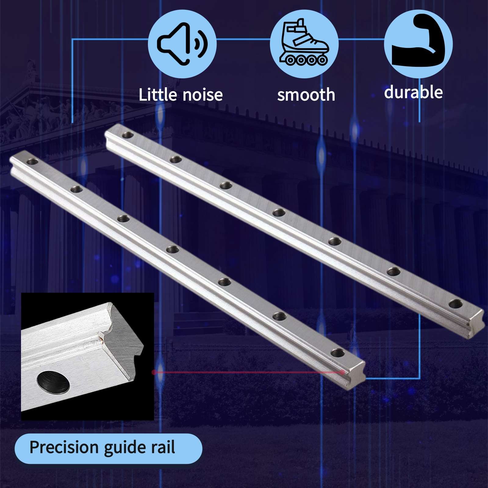 HGR15/HGR20/HGR25 Linear Guide Rail +SFU1605 Ballscrew with nut 200mm-2200mm Set