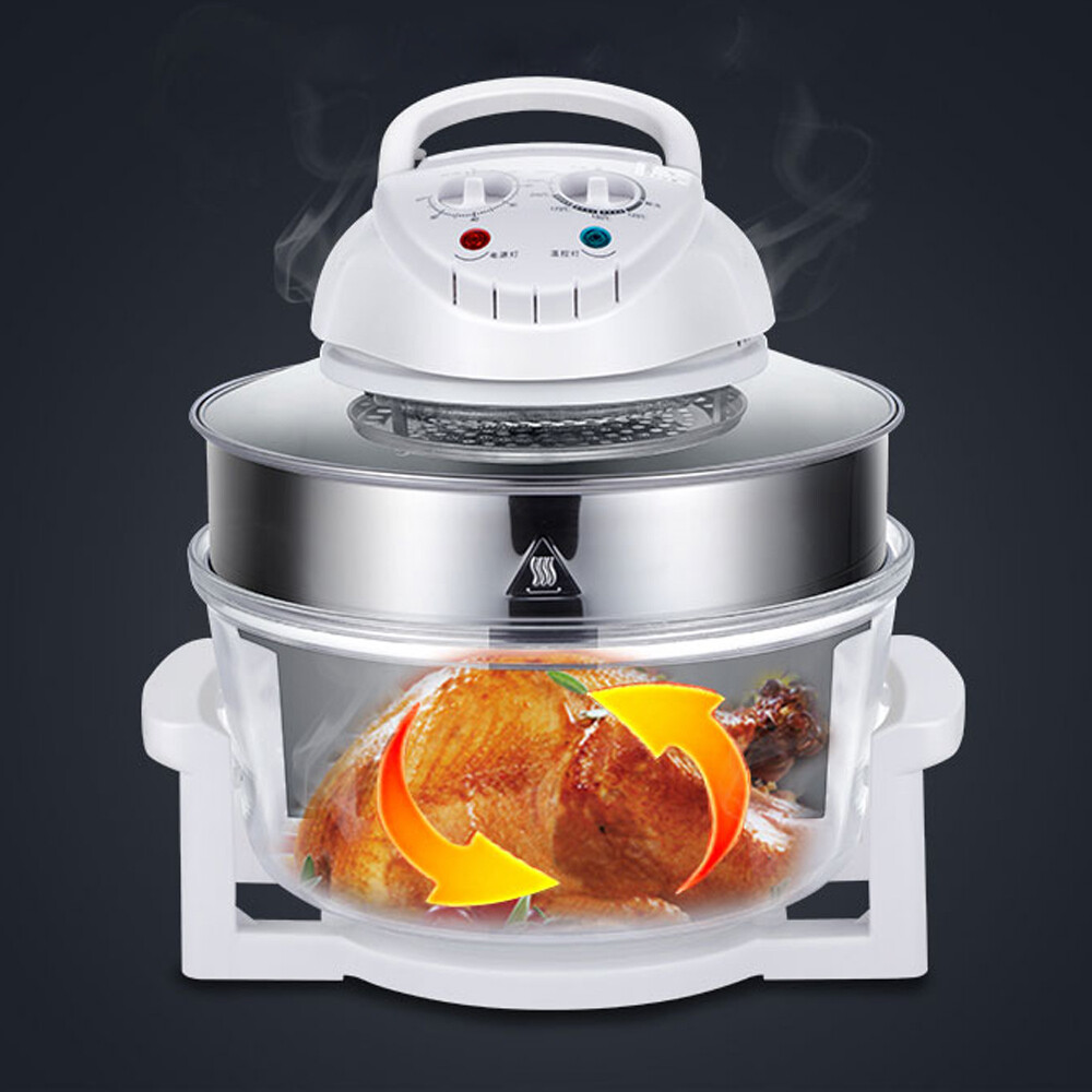 Airy Fryer, Glass Air Fryer, 360° Viewable Airy Fryer with Expansion Ring