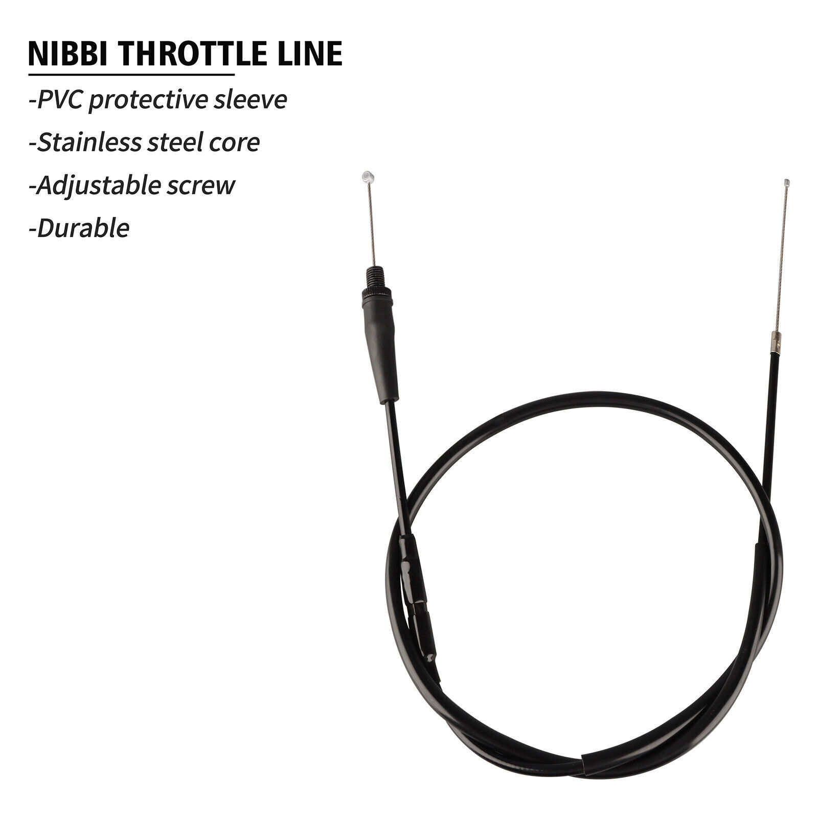 NIBBI 46" Throttle Cable For Yamaha Kawasaki Suzuki Honda Lifan Pit Dirt Bike