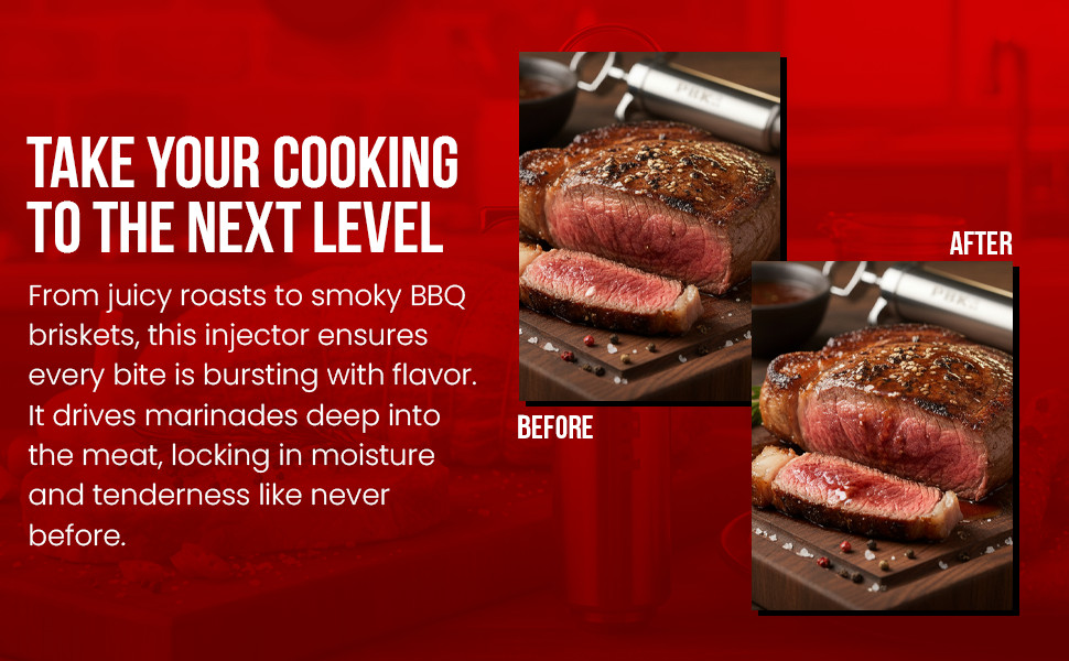 Heavy Duty Meat Injector 304 Stainless Steel - Seasoning Injector -