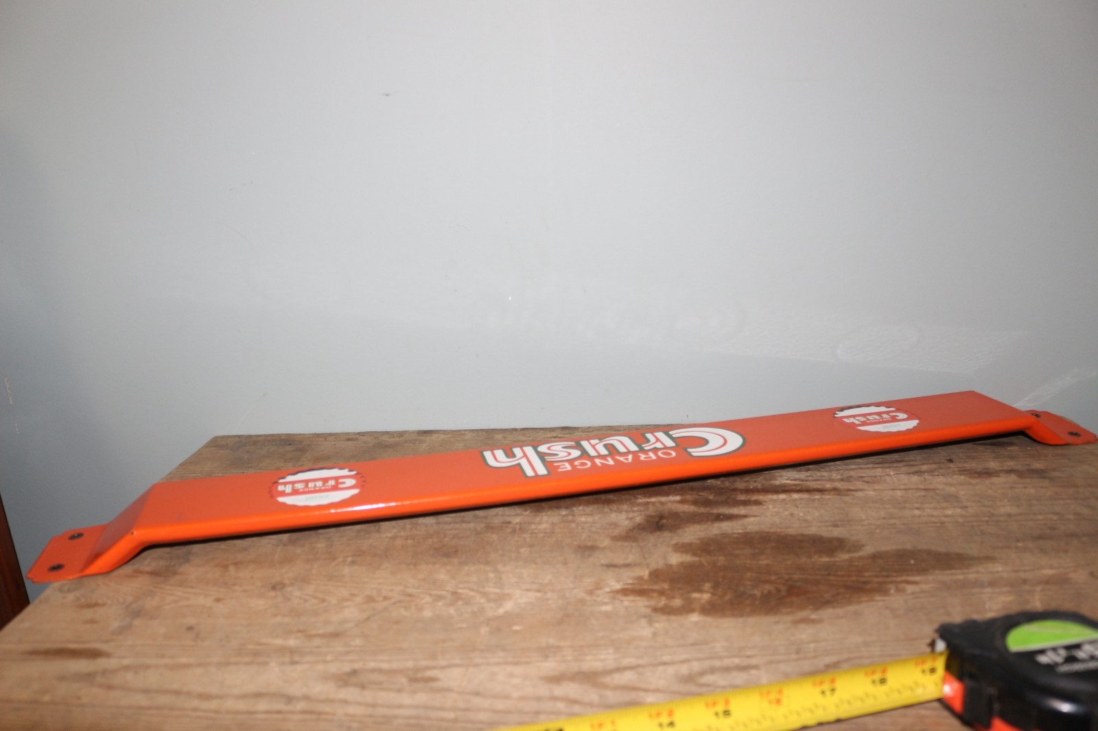 Rare Vintage Orange Crush Soda Pop 32" Door Push Pull Bar Porcelain Metal Sign