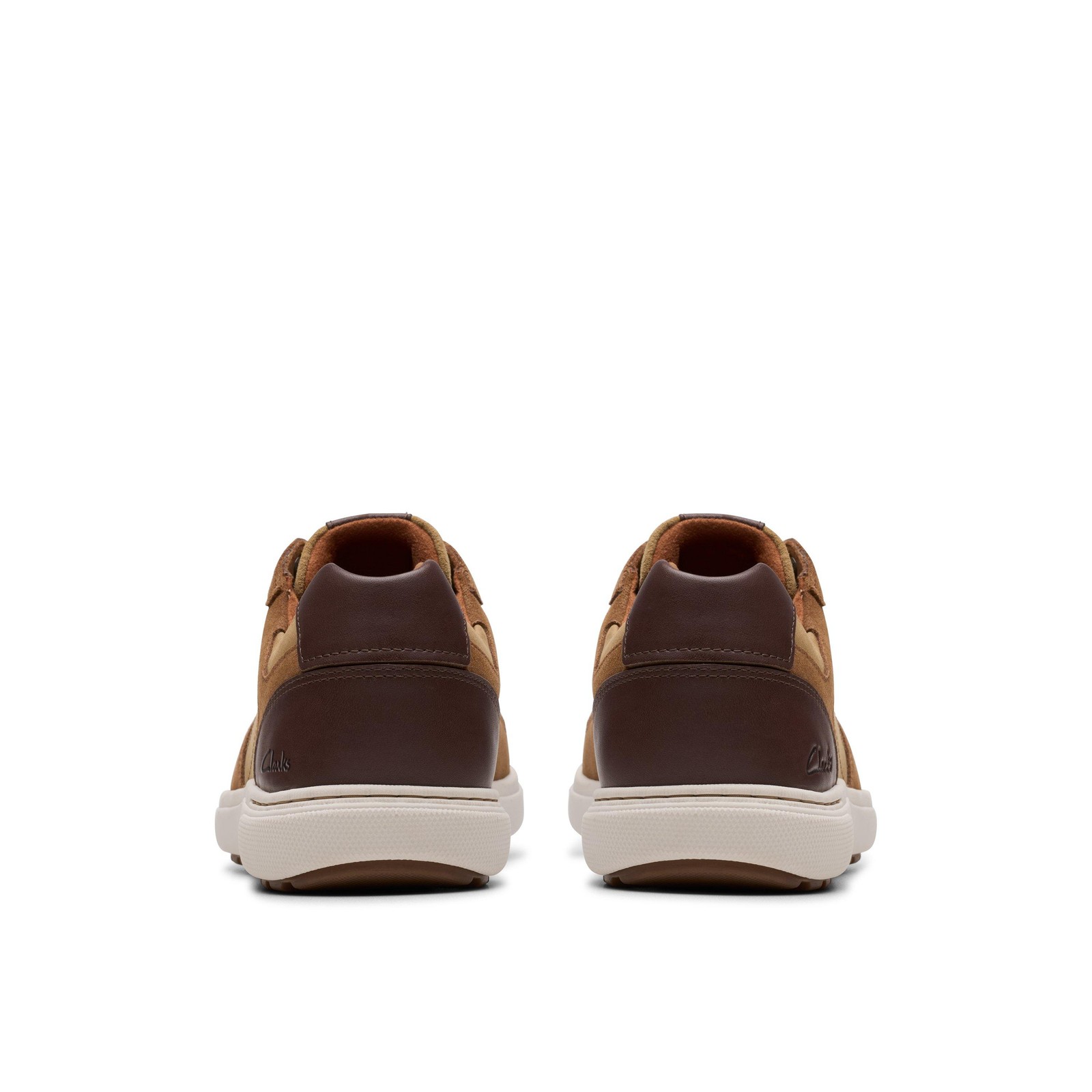 Clarks Mens Mapstone Sport Brown Leather Casual Shoes