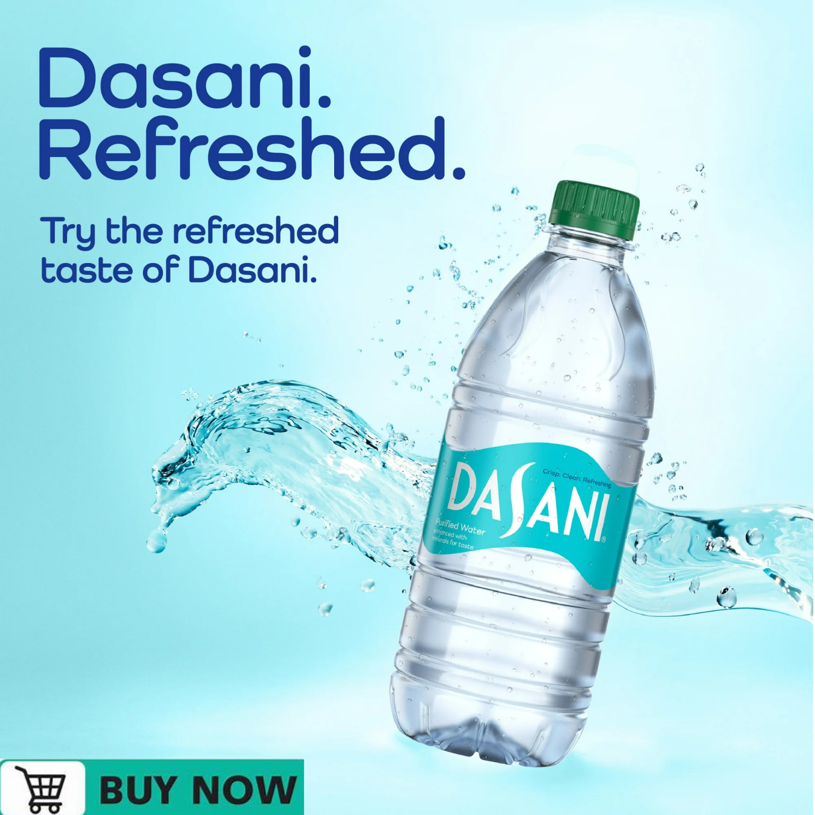 Dasani Purified Water Bottles, 16.9 fl oz, 32 Pack