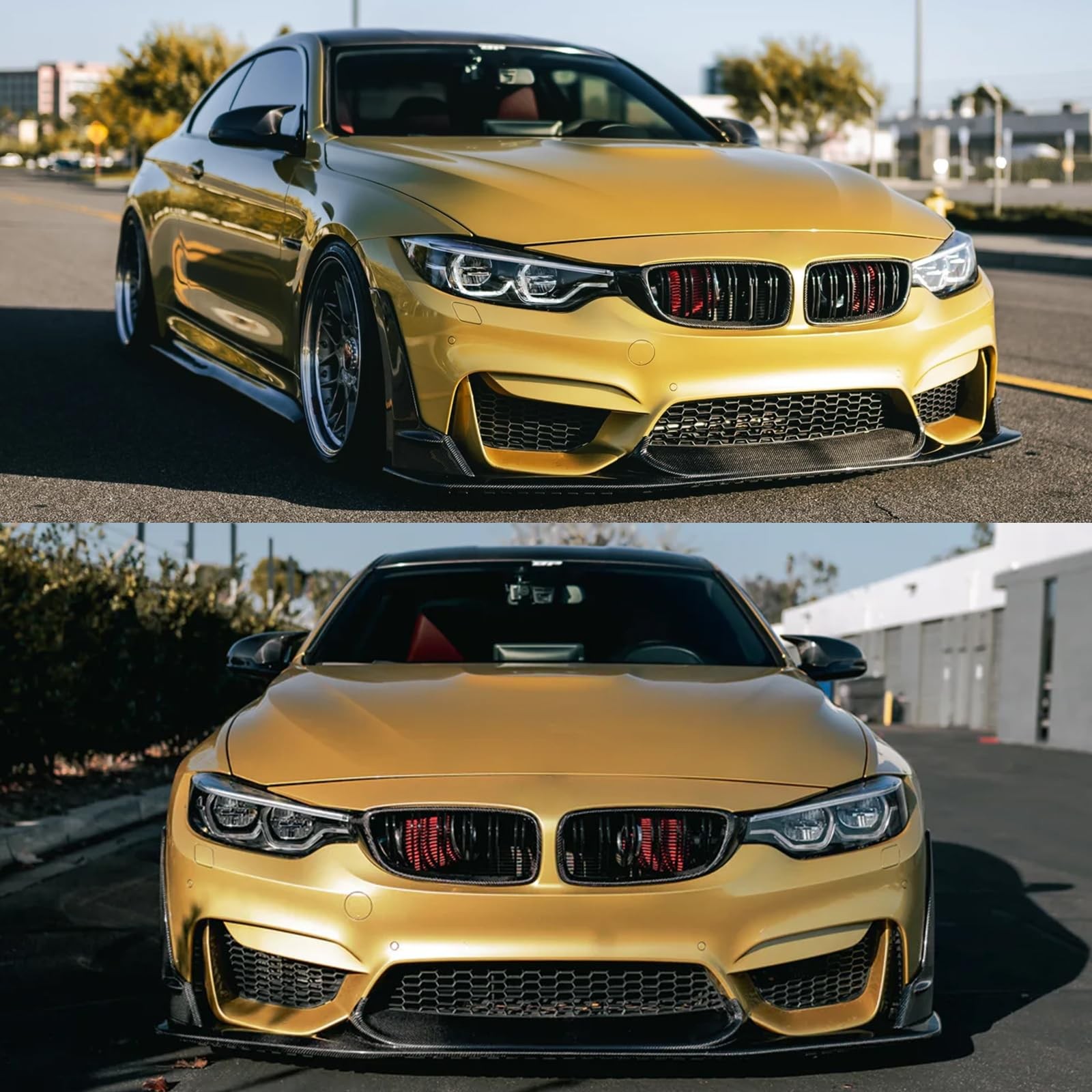 5PCS LPT Style Front Bumper Lip for BMW F80 M3 F82 Front Bumper Spoiler Splitter