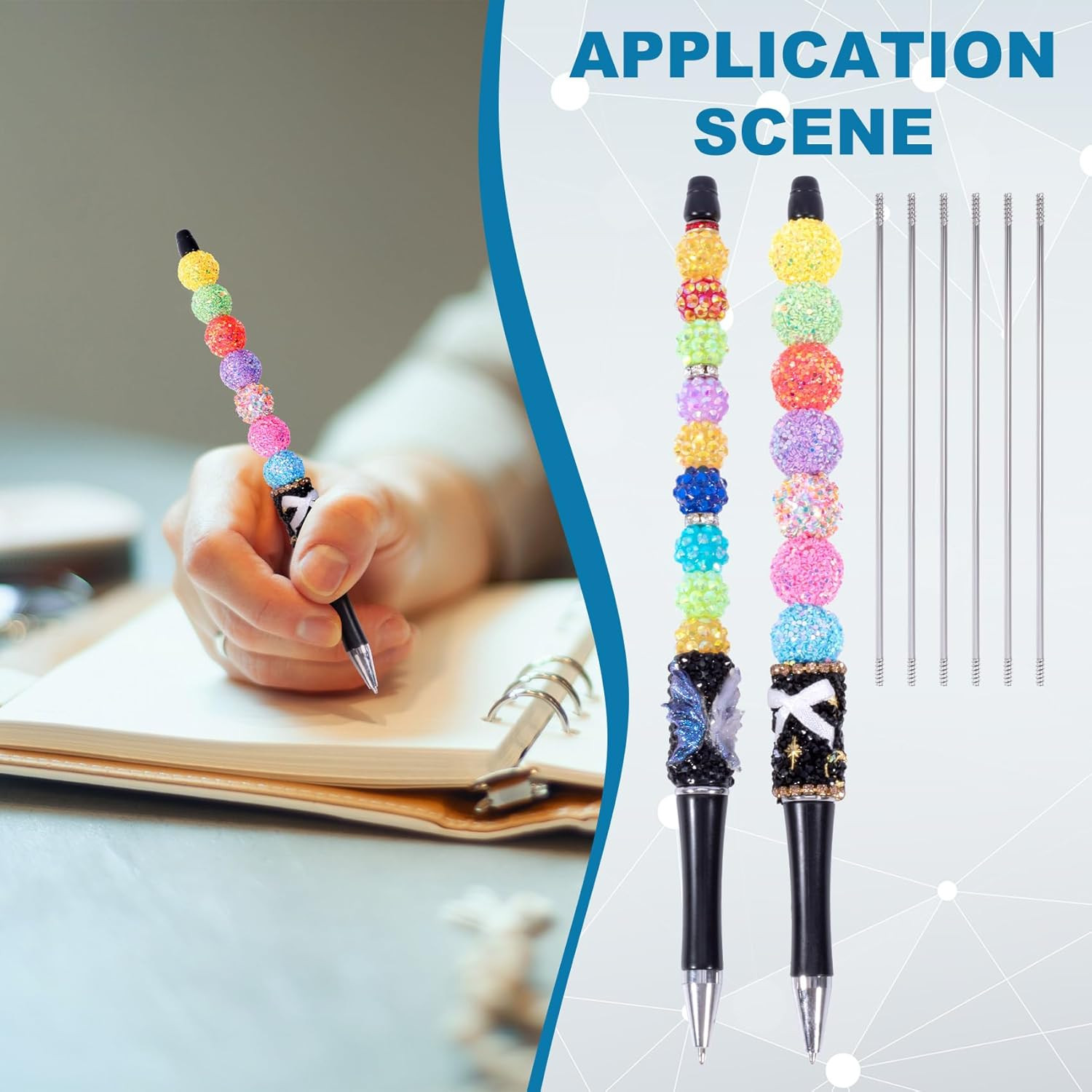 20 Rust-Resistant Stainless Steel Pen Extenders for Beadable Pens (4.6")