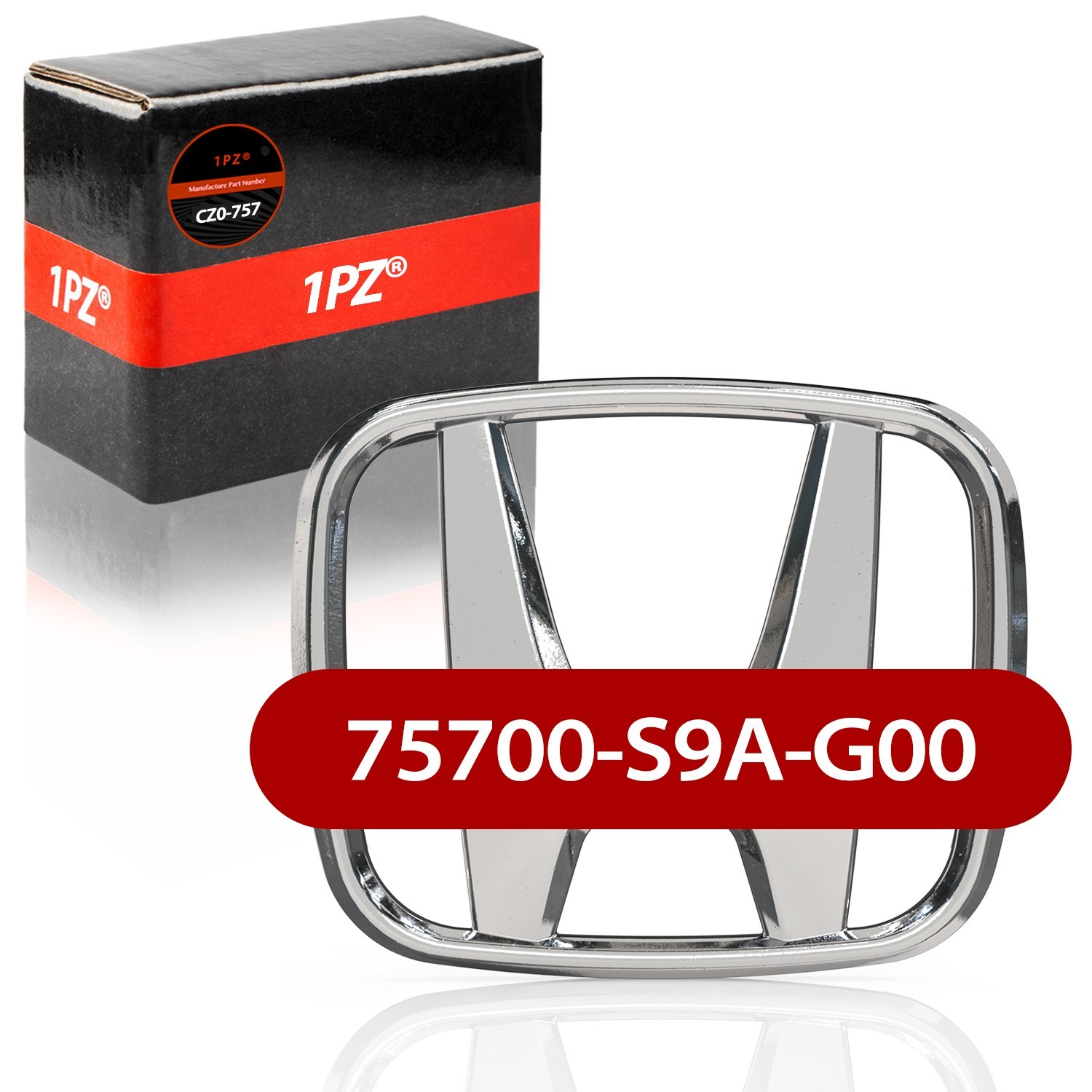 Front Grille Emblem Chrome Rep OEM 75700-S9A-G00 For Honda Accord CRV Logo Badge