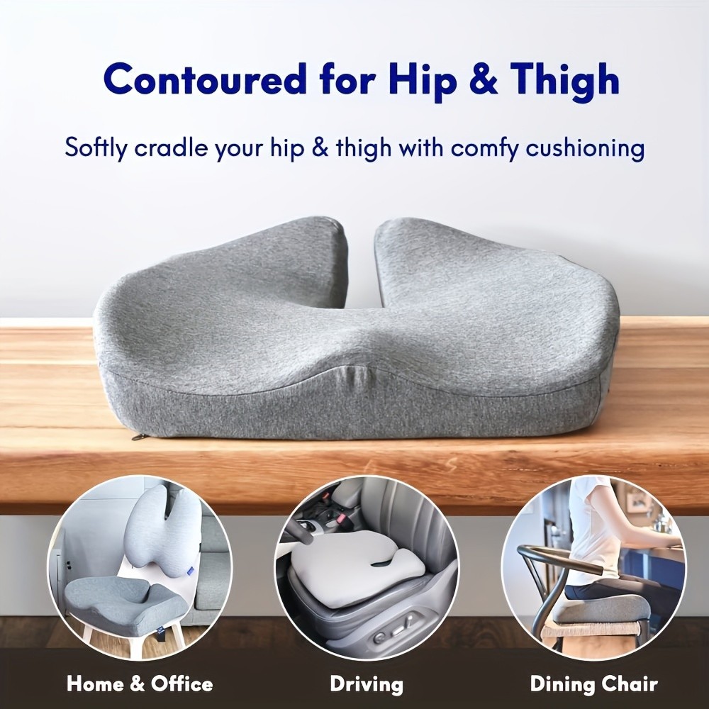 Patented Pressure Relief Seat Cushion for Long Sitting Hours on Office Chair