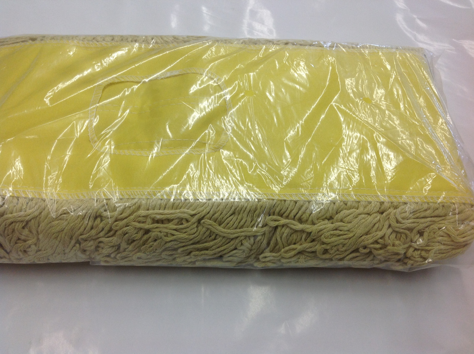 (2) Tough Guy Grainger 1TZC3, 48" x 5" Commercial Yellow Dust Mop Looped End NEW