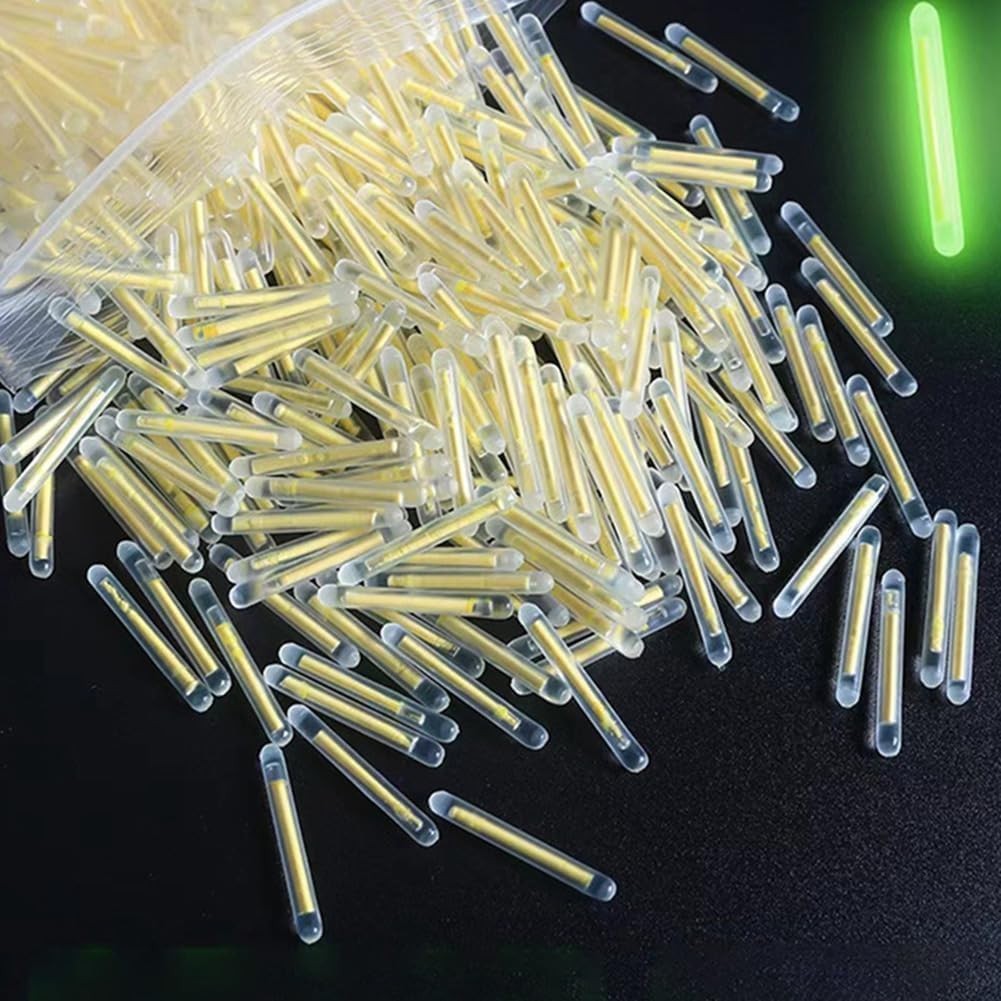 100 Pcs 3mm Fishing Float Light Sticks - Fluorescent Glow Sticks Tackle