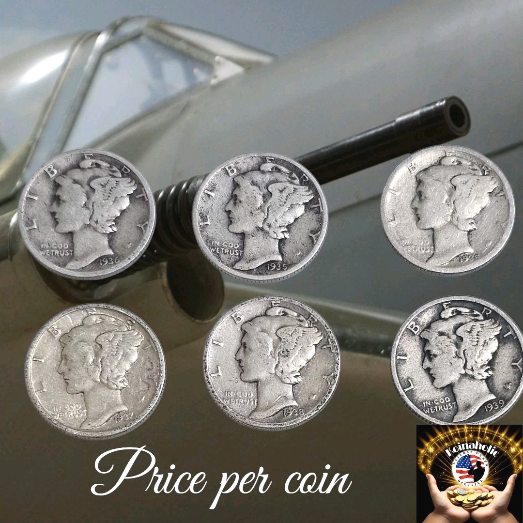SILVER Mercury Dimes 1930's, PRICE  PER Coin, Silver 🚀 🚀 🚀 Fast Ship 🚢