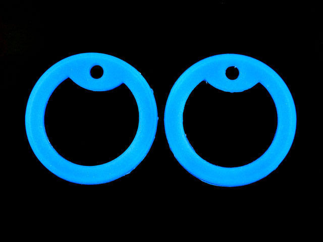 4 Blue Glow in Dark Silicone Military Army Dog Tag Silencers Rubber Silencer