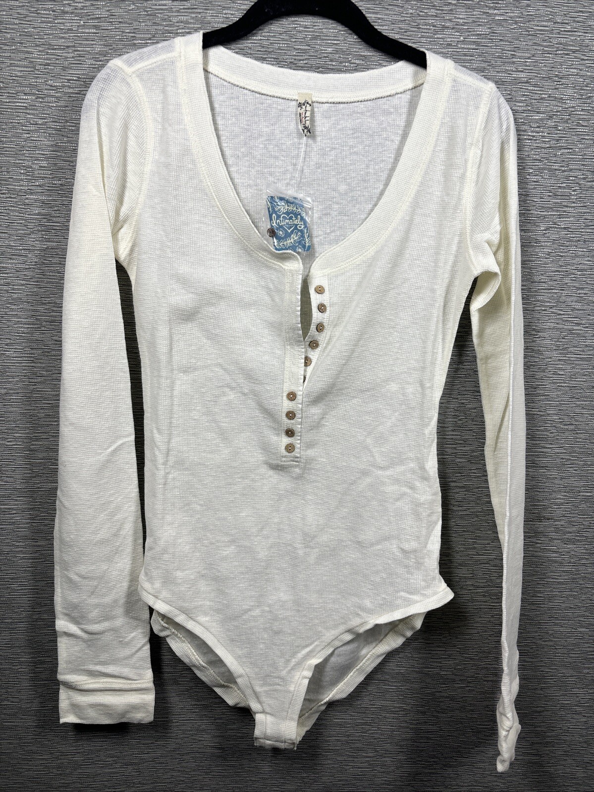 NEW Intimately Free People Dylan Thermal Bodysuit Ivory Size S