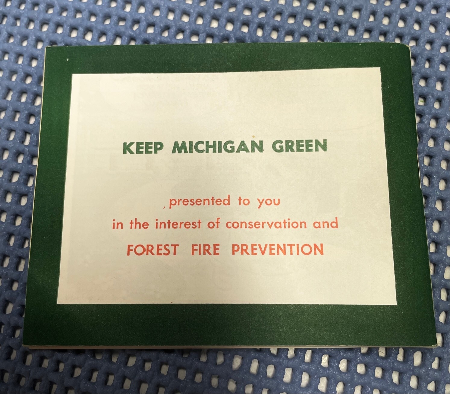 Michigan WOODYs "A VISIT TO THE FOREST" Booklet NOS 1940s-50s Smokey the Bear