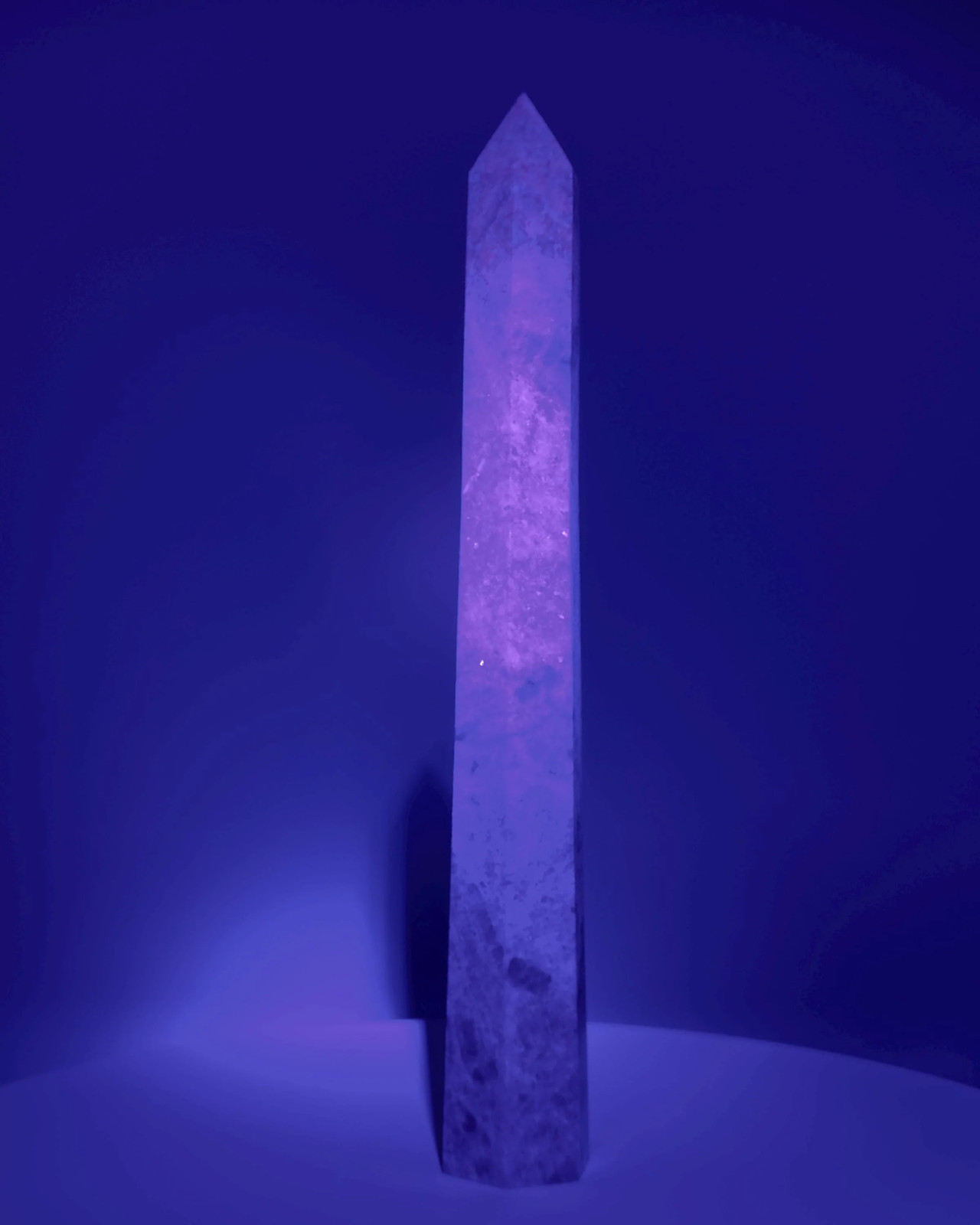 Thulite Tower 524g 10" Pink Crystal Tower Rare Norwegian Stone