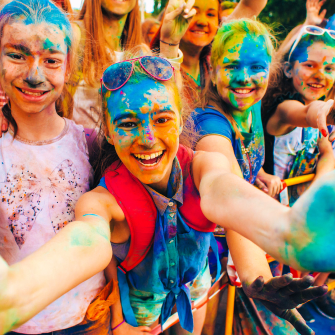 Color Blaze Powder Packets - Set of 8 - Holi, Rangoli, Color War, Party, Toss