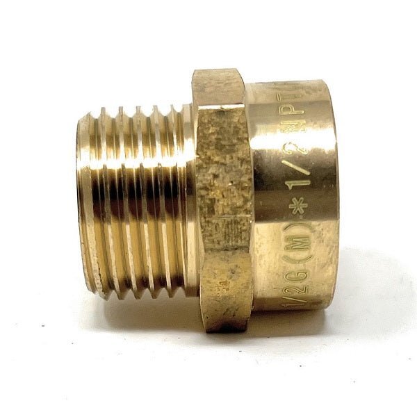 G Thread (Metric BSPP) Male to NPT Female Adapter - Lead Free (1/2" x 1/2")