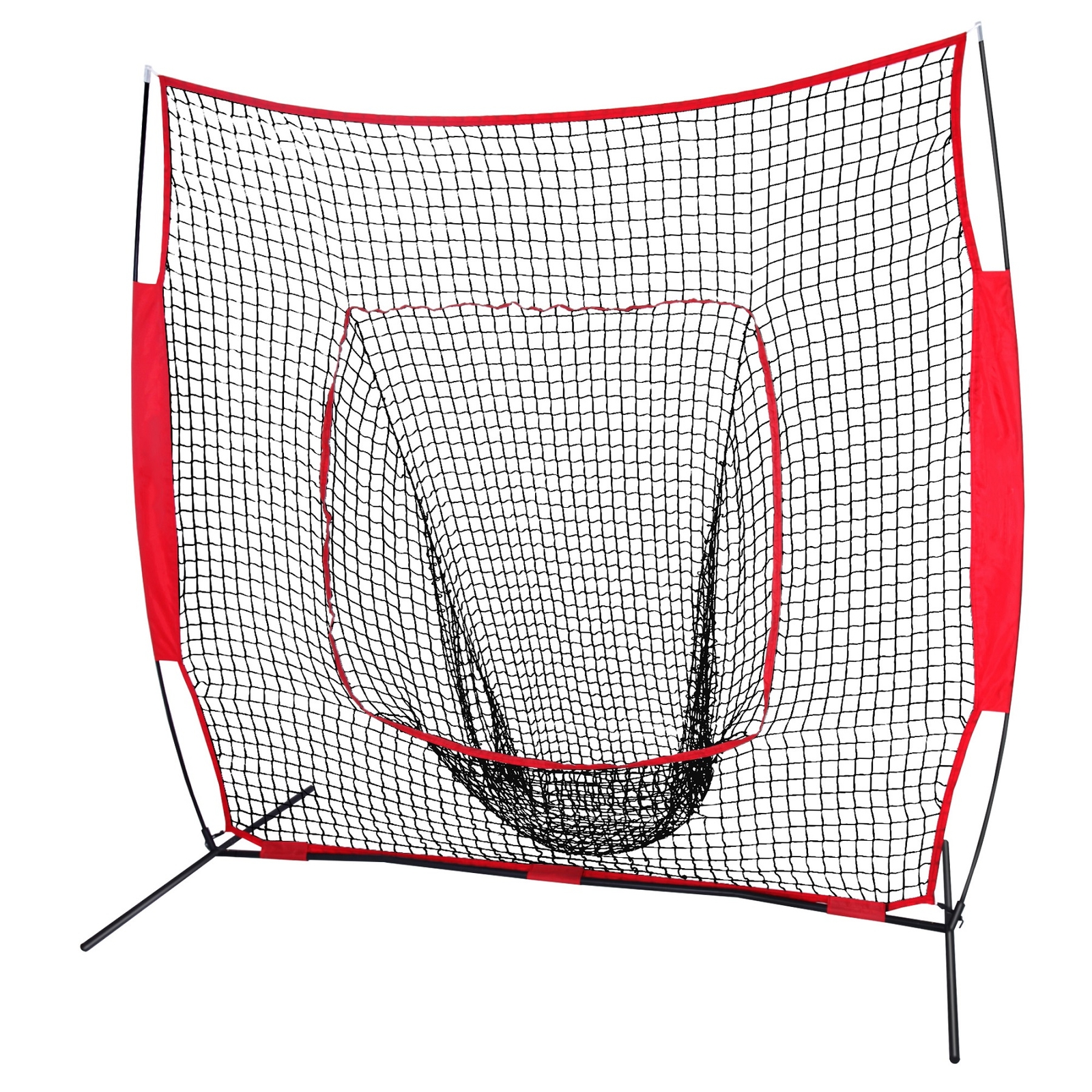 7×7" Batting Net Bow Steel Frame for Training Softball Hitting Practice Baseball