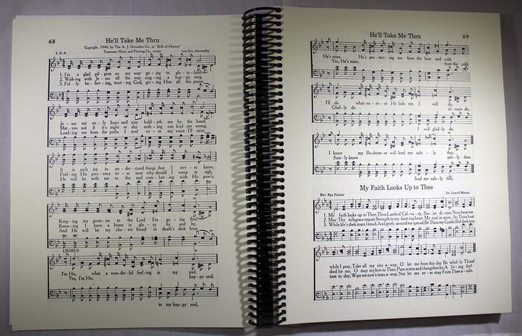 Church Hymnal LARGE PRINT Brand NEW Spiral Bound 410 Hymns Shape Note Format