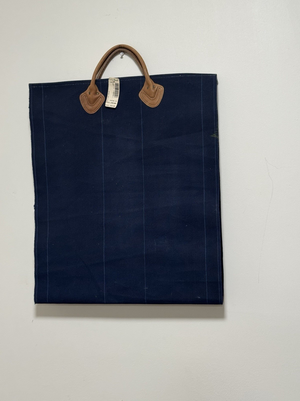 Vintage Deadstock L.L.Bean Green Canvas Leather Firewood Log Carrier