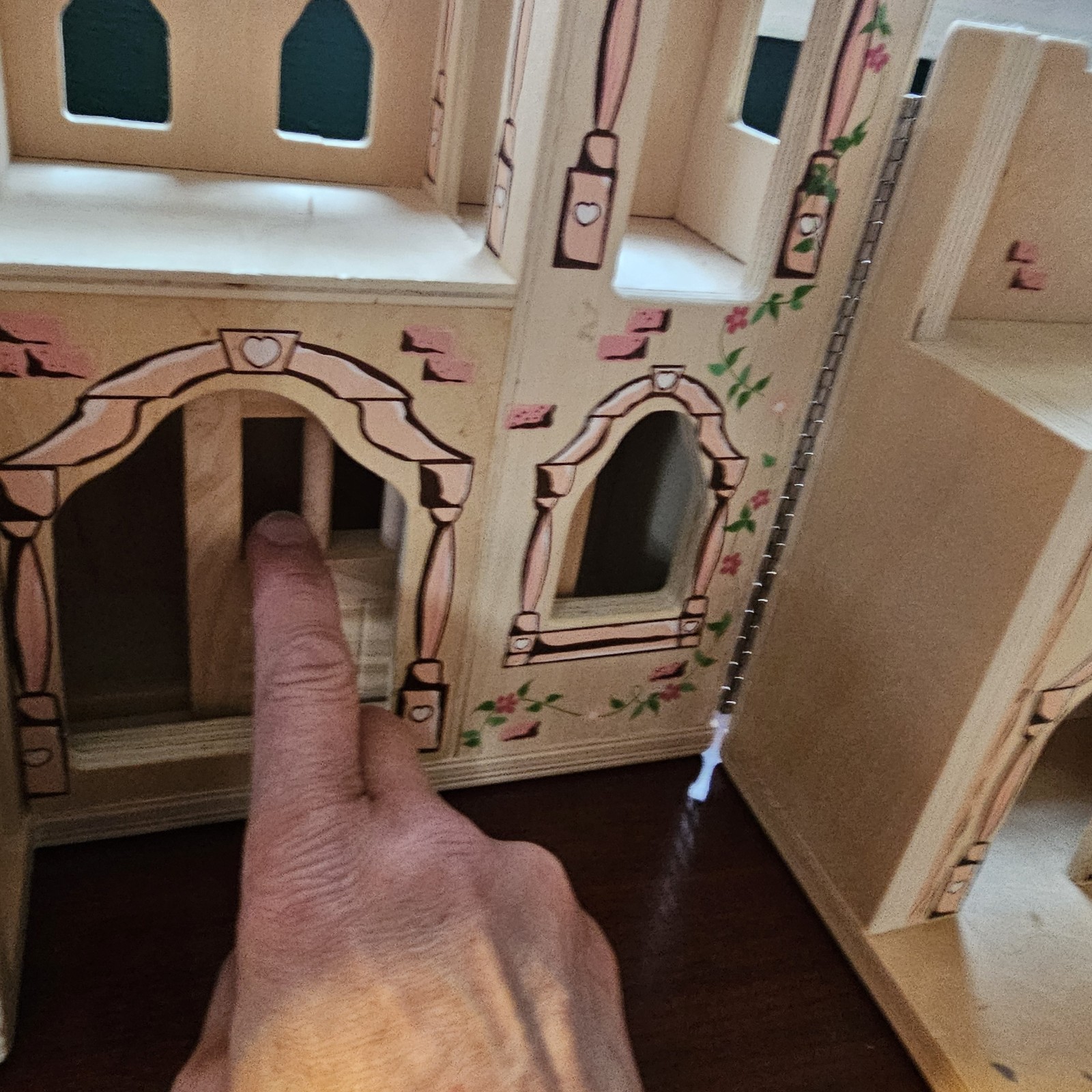 Melissa and Doug Wooden Folding Princess Castle and UNOPENED furniture and dolls