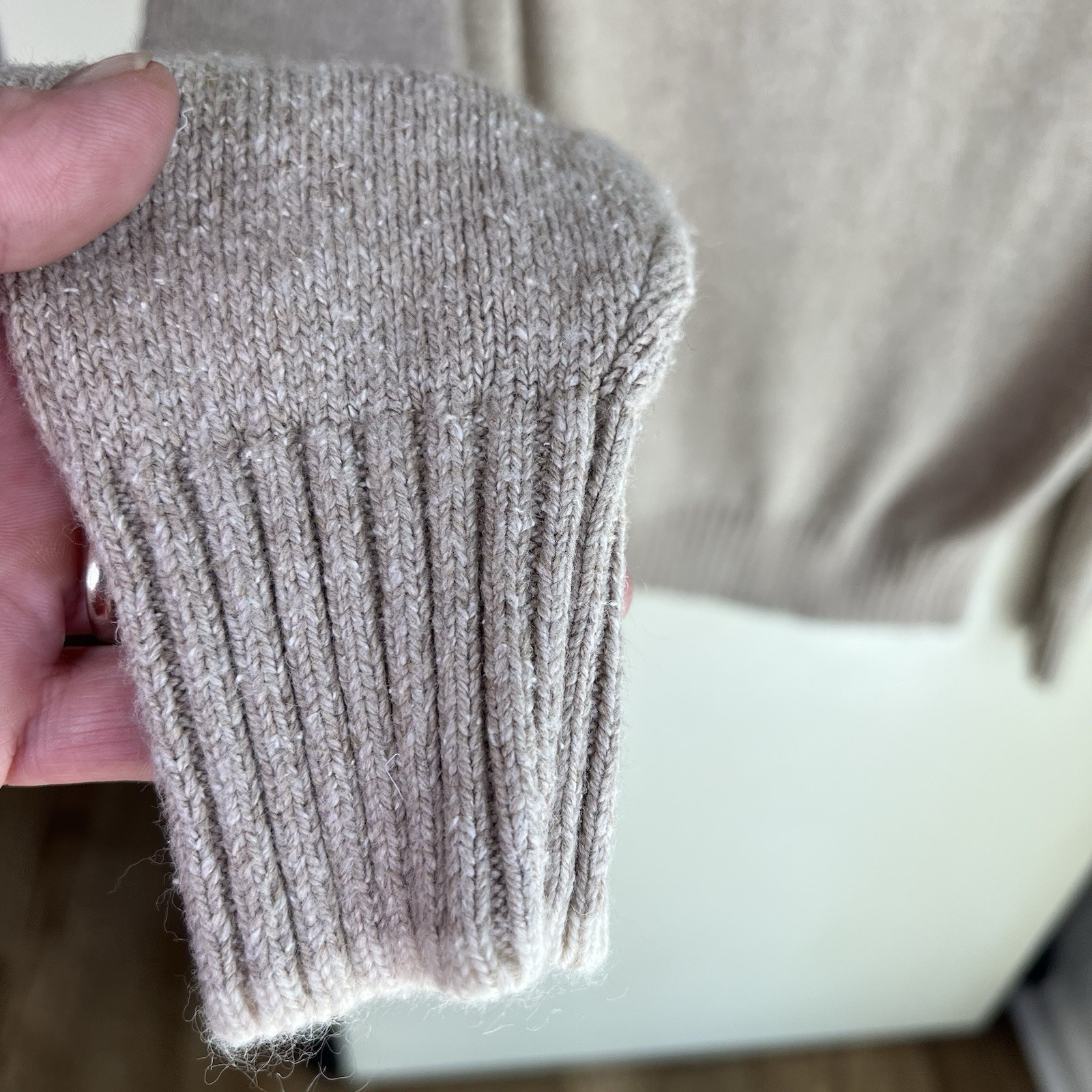 Peter Millar Mountainside Seaside Shawl Collar Sweater In Sand Men Size Medium