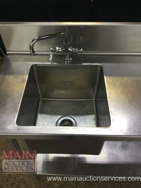 60”x 21” All Stainless Steel Work Prep Table With Left Sink