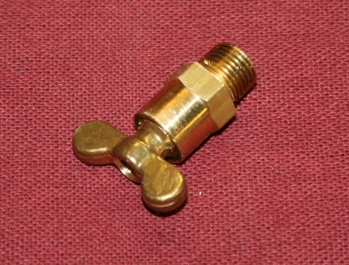 Brass Drain Cock Valve  Gas Oil Tractor Fuel Engines Motor 1/8" NPT DC10018