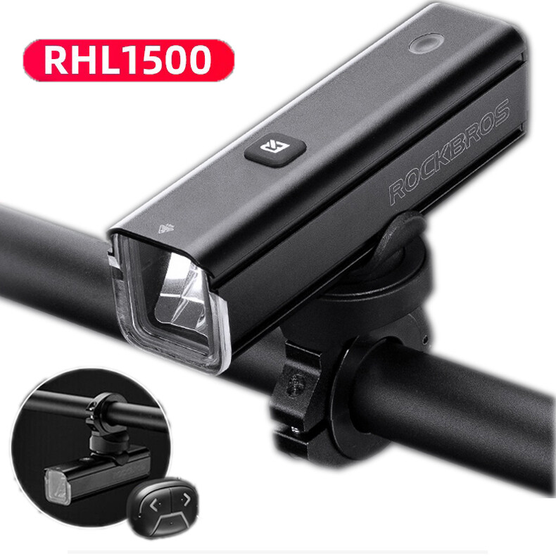 ROCKBROS Bike Smart Headlight 1500 Lumens IPX6 Waterproof Rechargeable